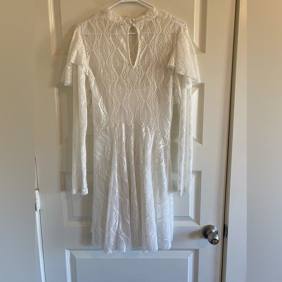 NWOT Y2K Free People White Lace Mock Dress - Picture 3 of 4